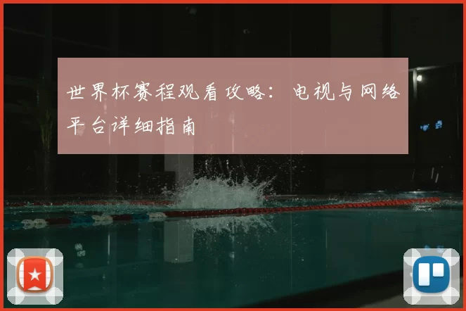 世界杯赛程观看攻略:电视与网络平台详细指南