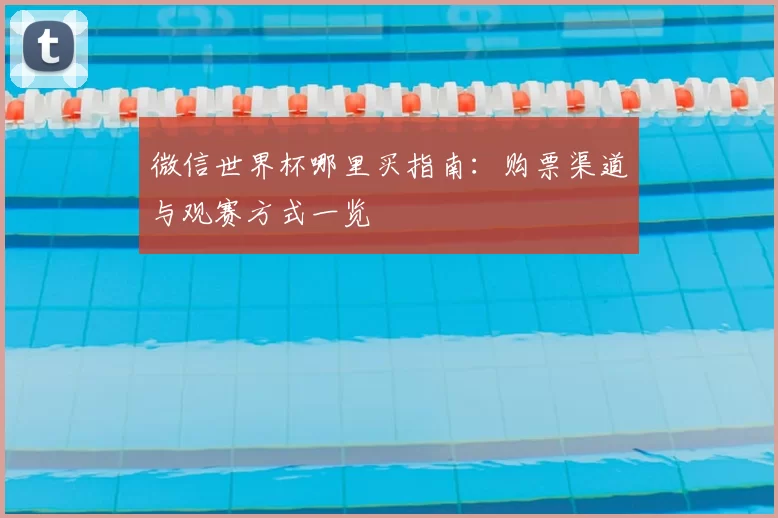 微信世界杯哪里买指南：购票渠道与观赛方式一览